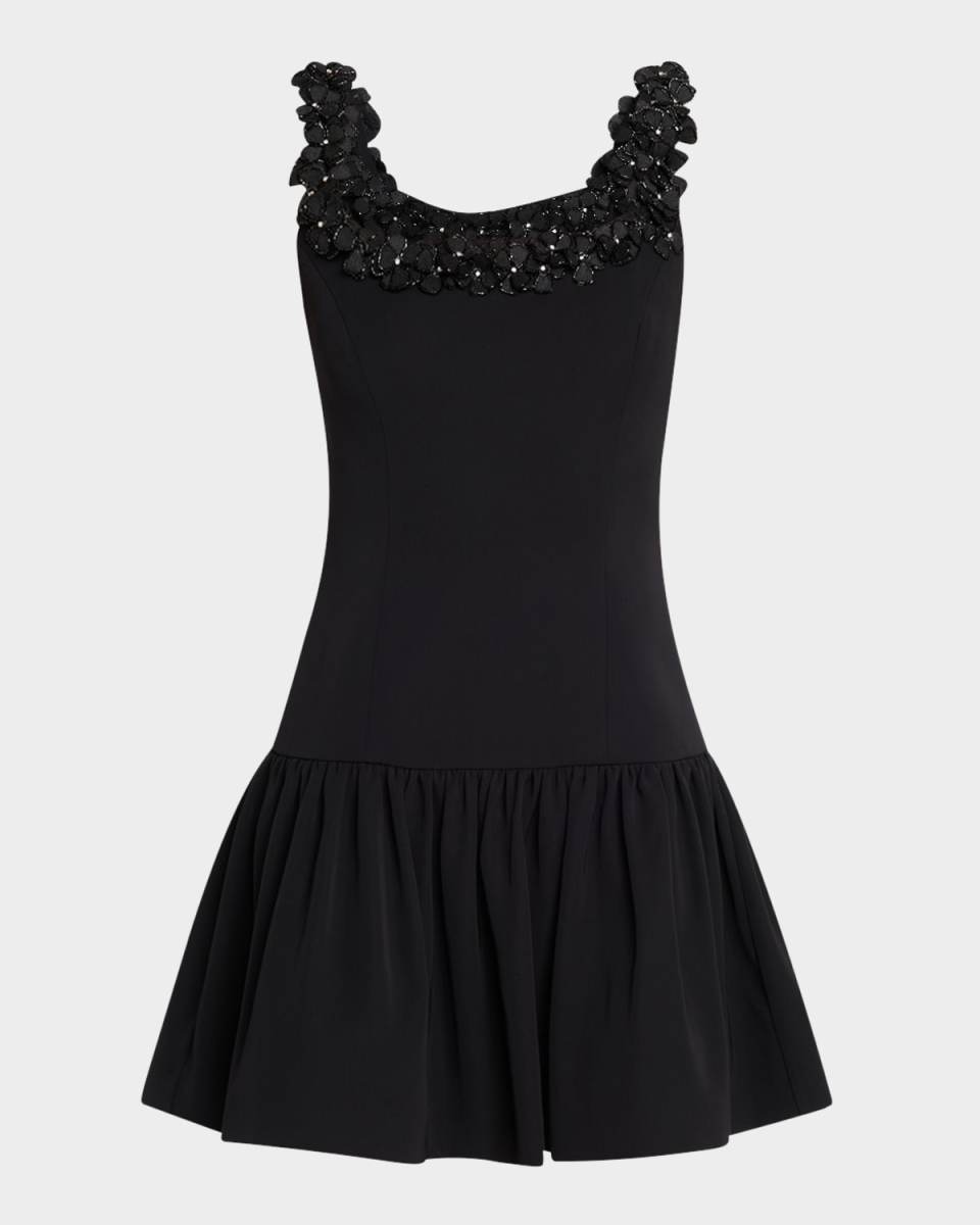 Lenna Floral-Embellished Mini Dress